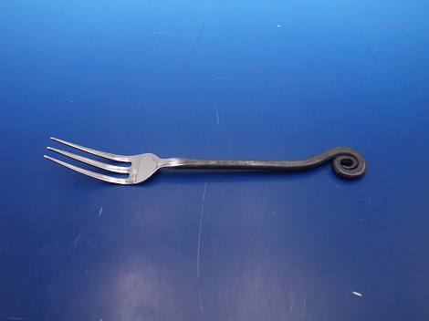 Salad Fork black oxidized handle 7 1/2